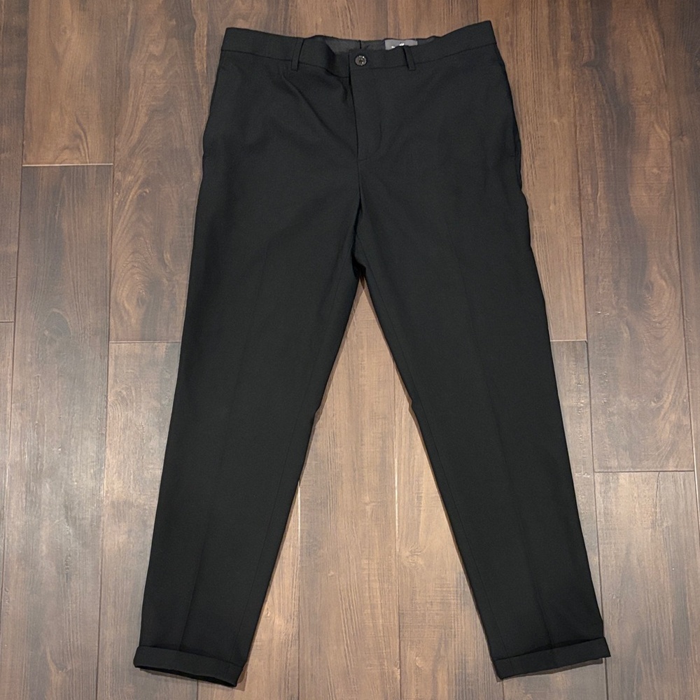 H&M Men's Slim Fit Black Dress Pants